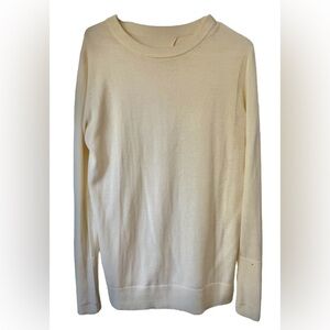 Lululemon Women’s Still At Ease Cashmere Blend Cream Sweater Oversized Large/XL?